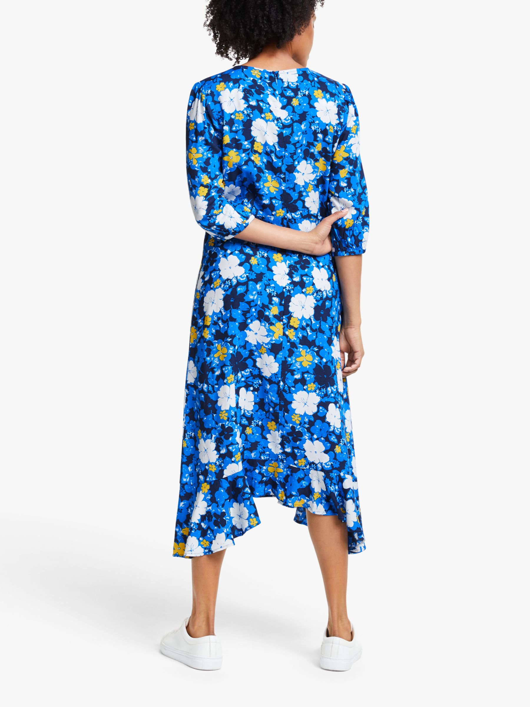 Collection WEEKEND by John Lewis Darcie Floral Midi Dress, Blue at John ...