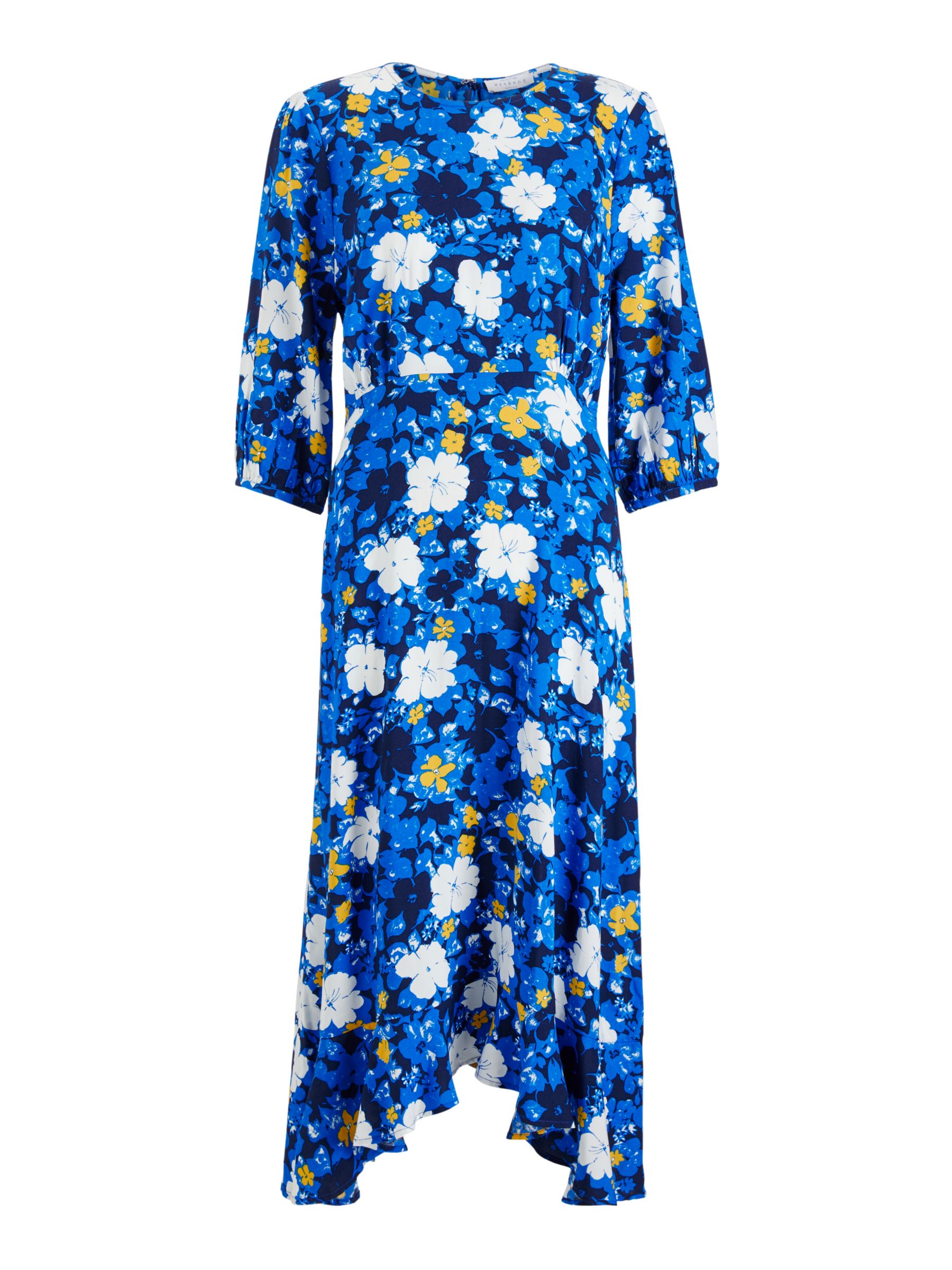 Collection WEEKEND by John Lewis Darcie Floral Midi Dress, Blue