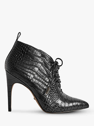 Reiss Aida Leather Lace Up Shoe Boots