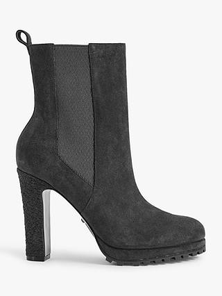 Reiss Amalia Suede Heeled Ankle Boots