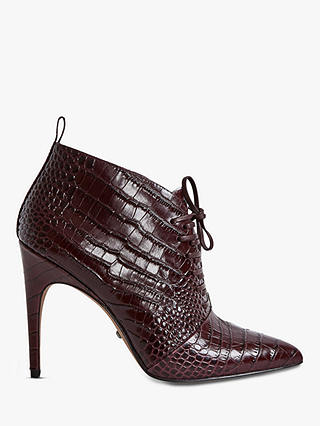 Reiss Aida Leather Lace Up Shoe Boots