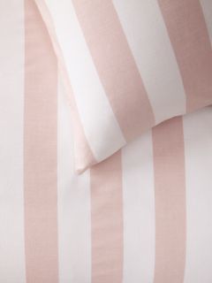 John Lewis Chelsea Stripe Single Duvet Cover Set, Pink
