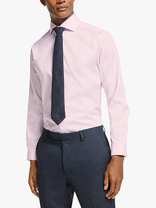 John Lewis & Partners Non Iron Twill Regular Fit Shirt, Pink