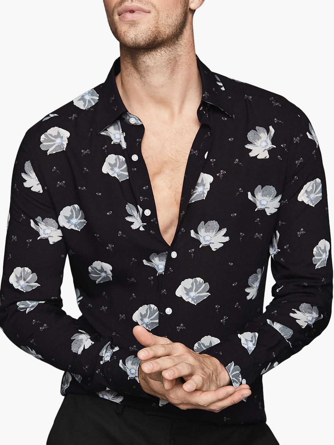 slim fit floral shirt