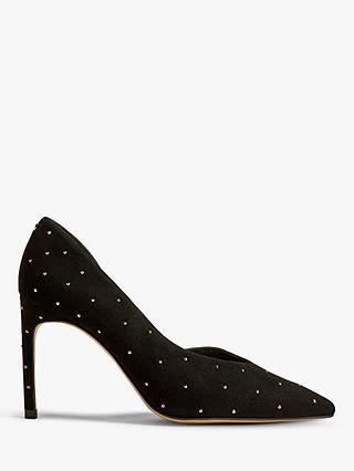 Ted Baker Daphned Stiletto Heel Suede Court Shoes, Black
