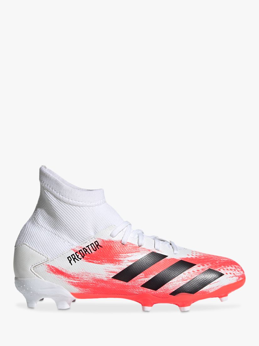 adidas Children's Predator 20.3 Firm Ground Football Boots, FTWR White/Core  Black/Pop, 1