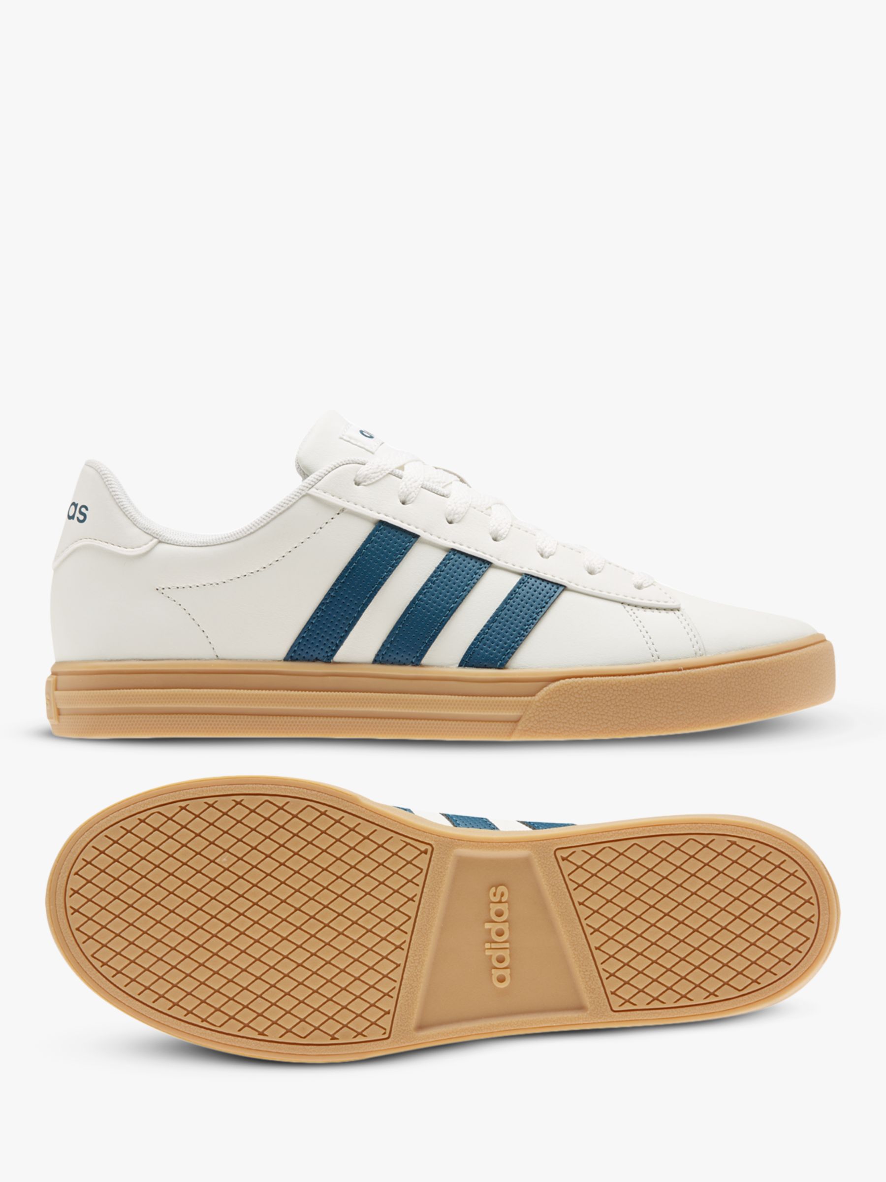 adidas Daily 2.0 Men's Trainers, Cloud White/Tech Mineral/Gum 3