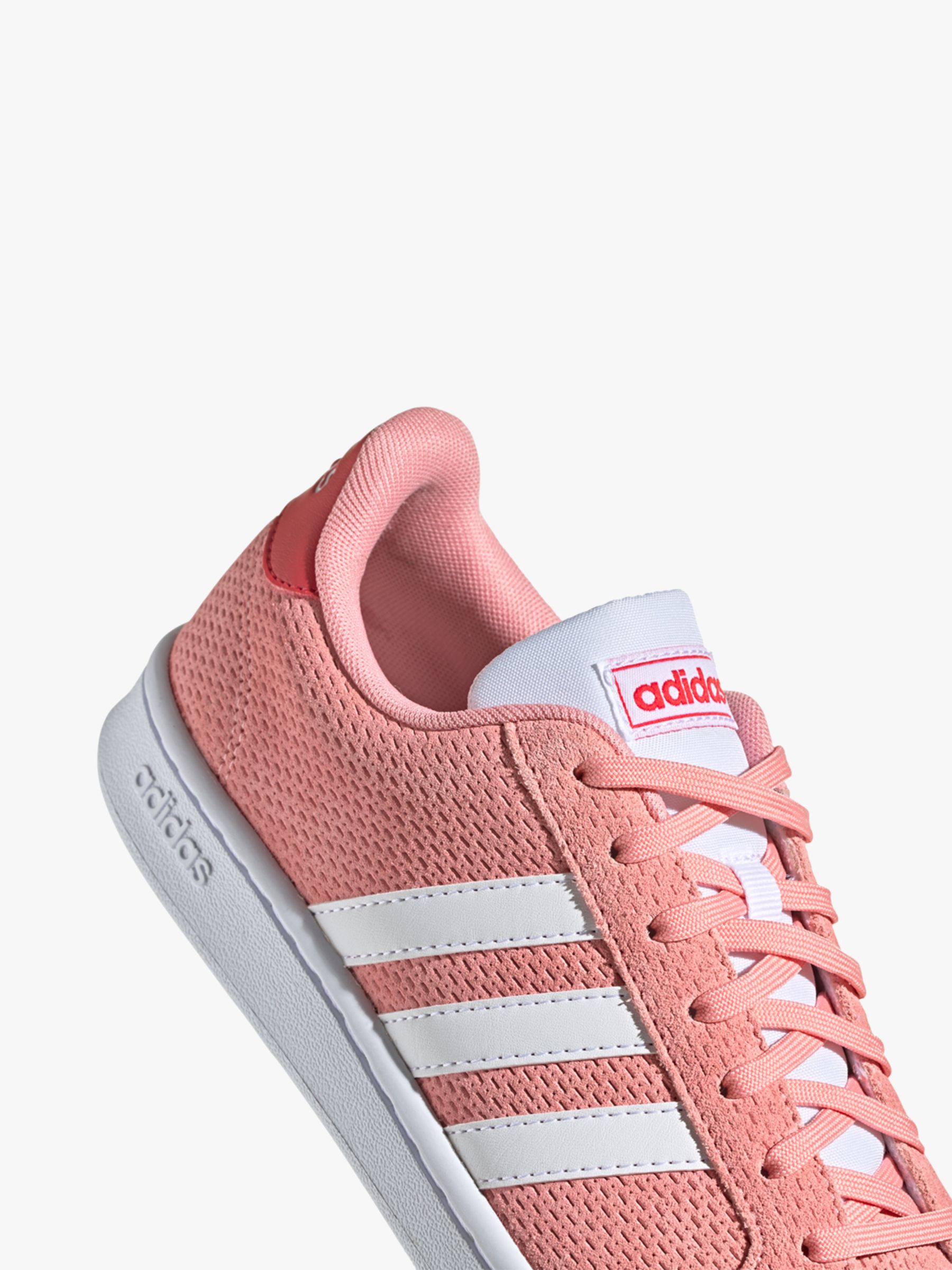 adidas Grand Court Women's Trainers, Glory Pink/FTWR White/Glory Red at ...