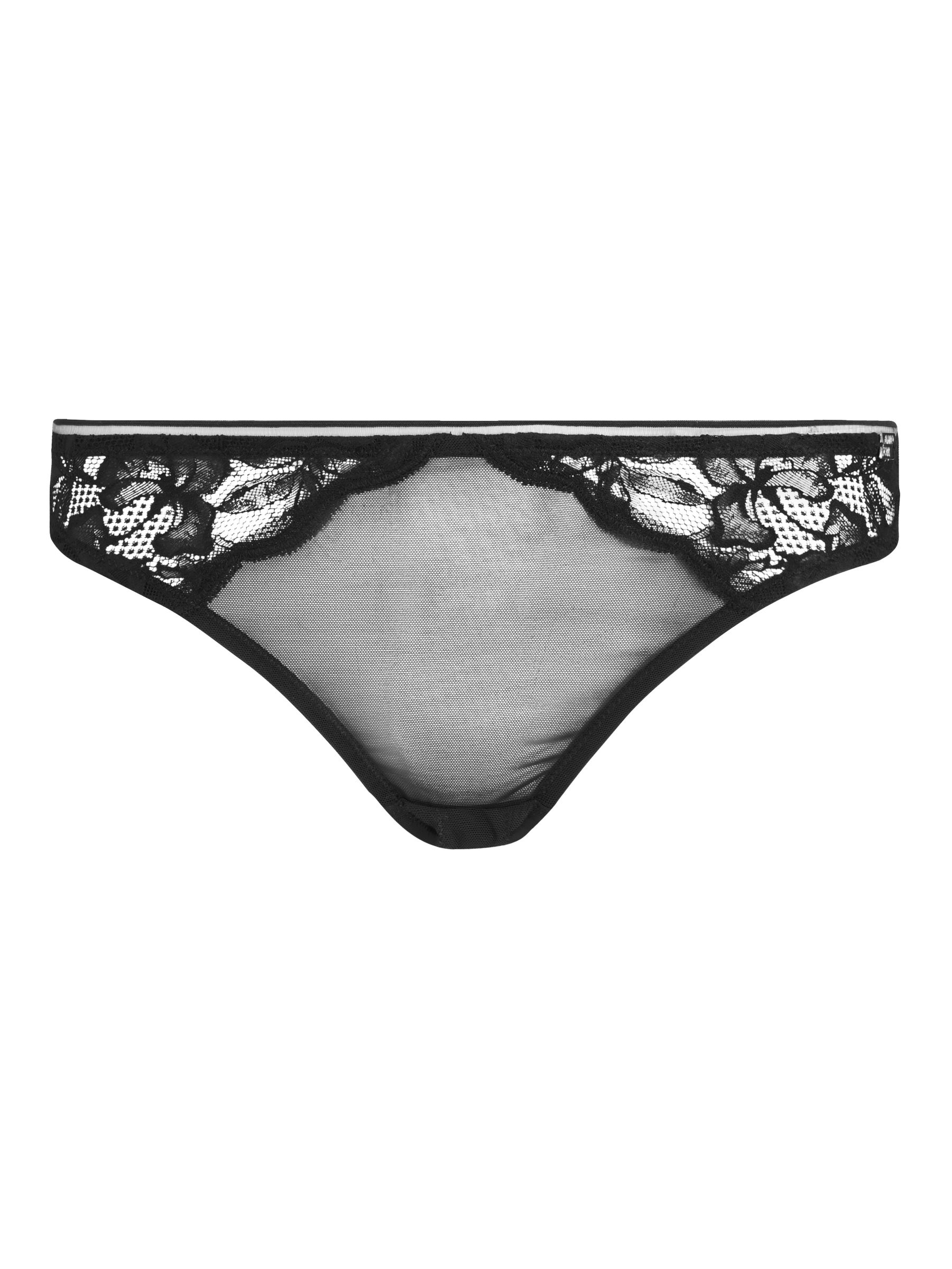 AND/OR Wren Lace Brazilian Knickers, Black, 8