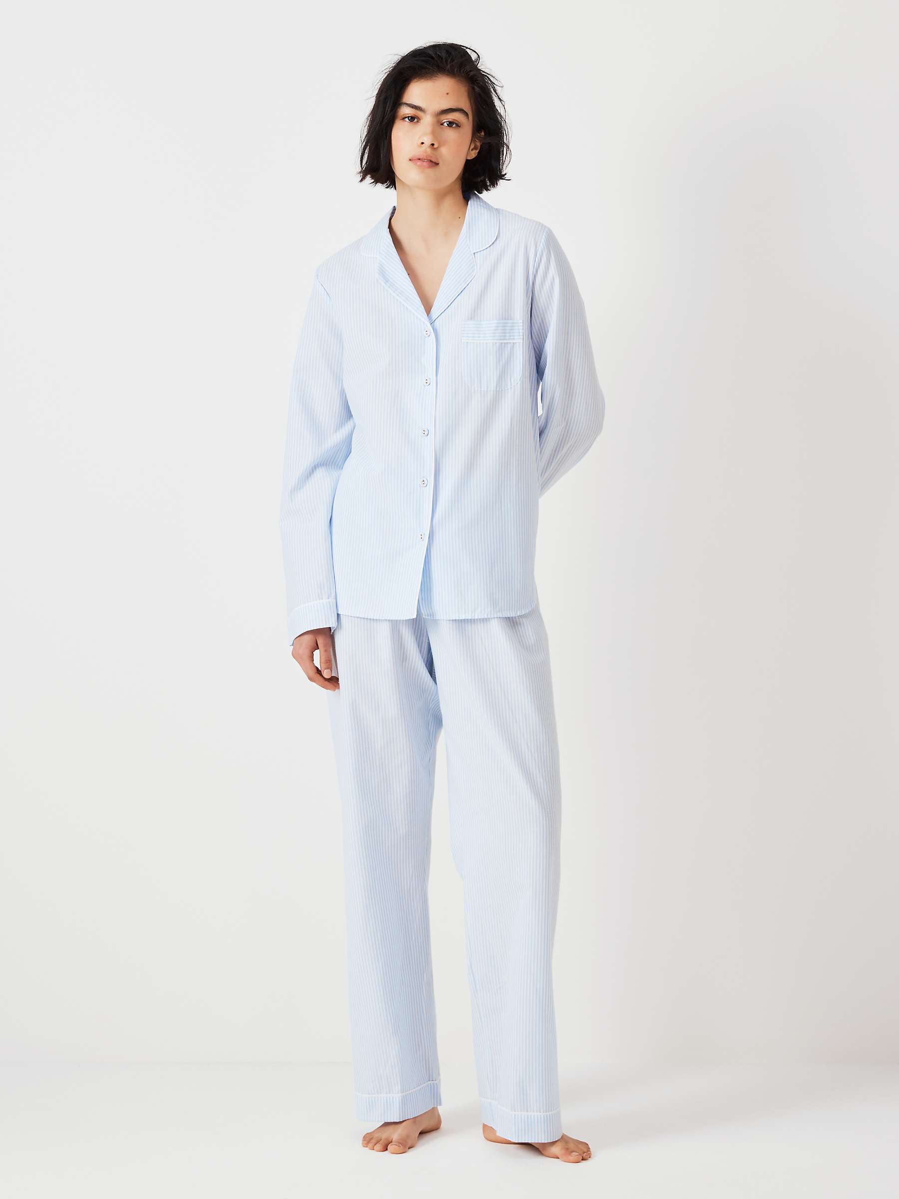 Buy John Lewis Lucia Yarn  Dye Stripe Cotton Pyjama Set Online at johnlewis.com