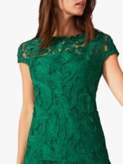 Phase Eight Chantal Tapework Dress, Cactus Green, 10