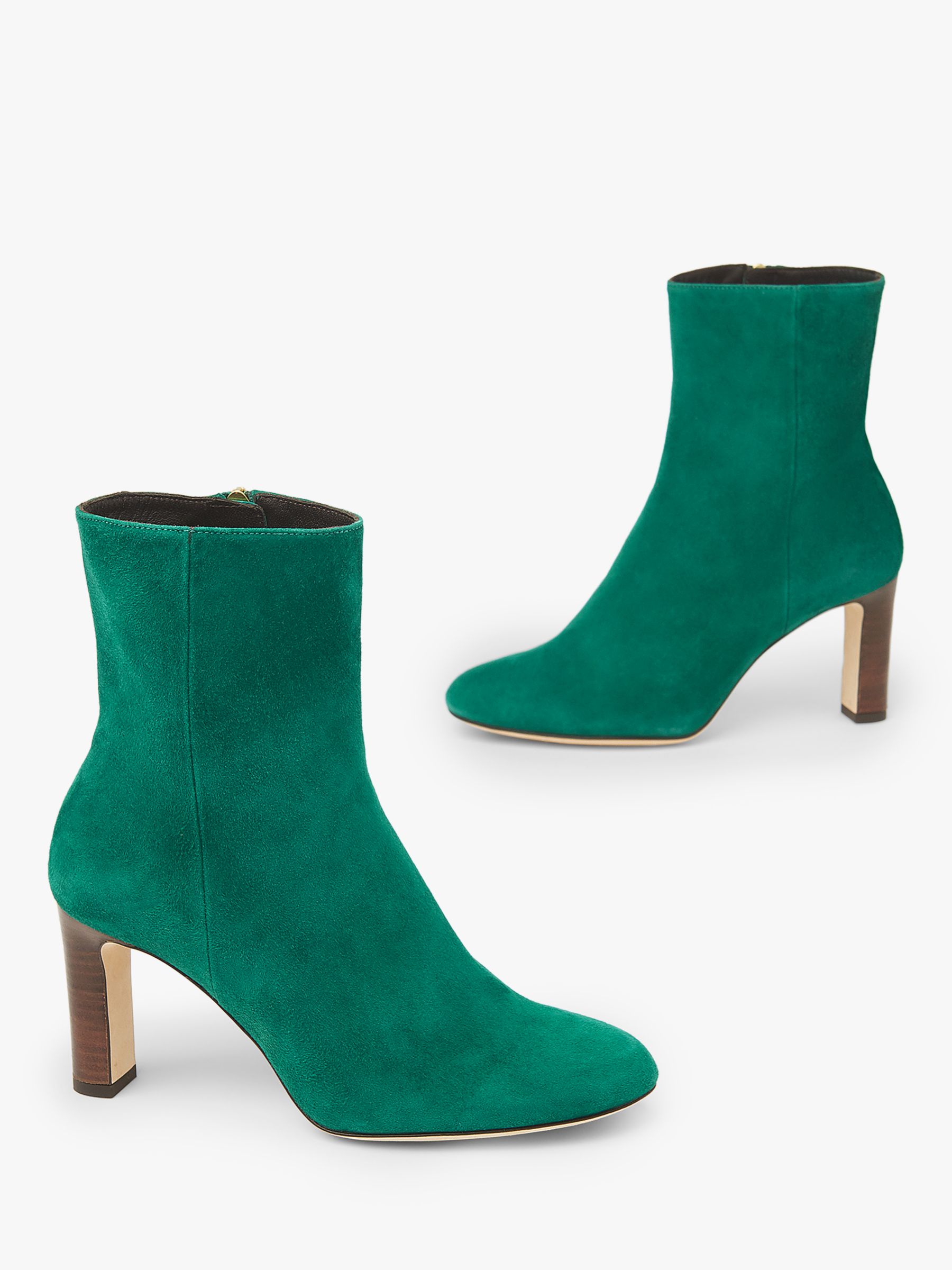 green ankle boots