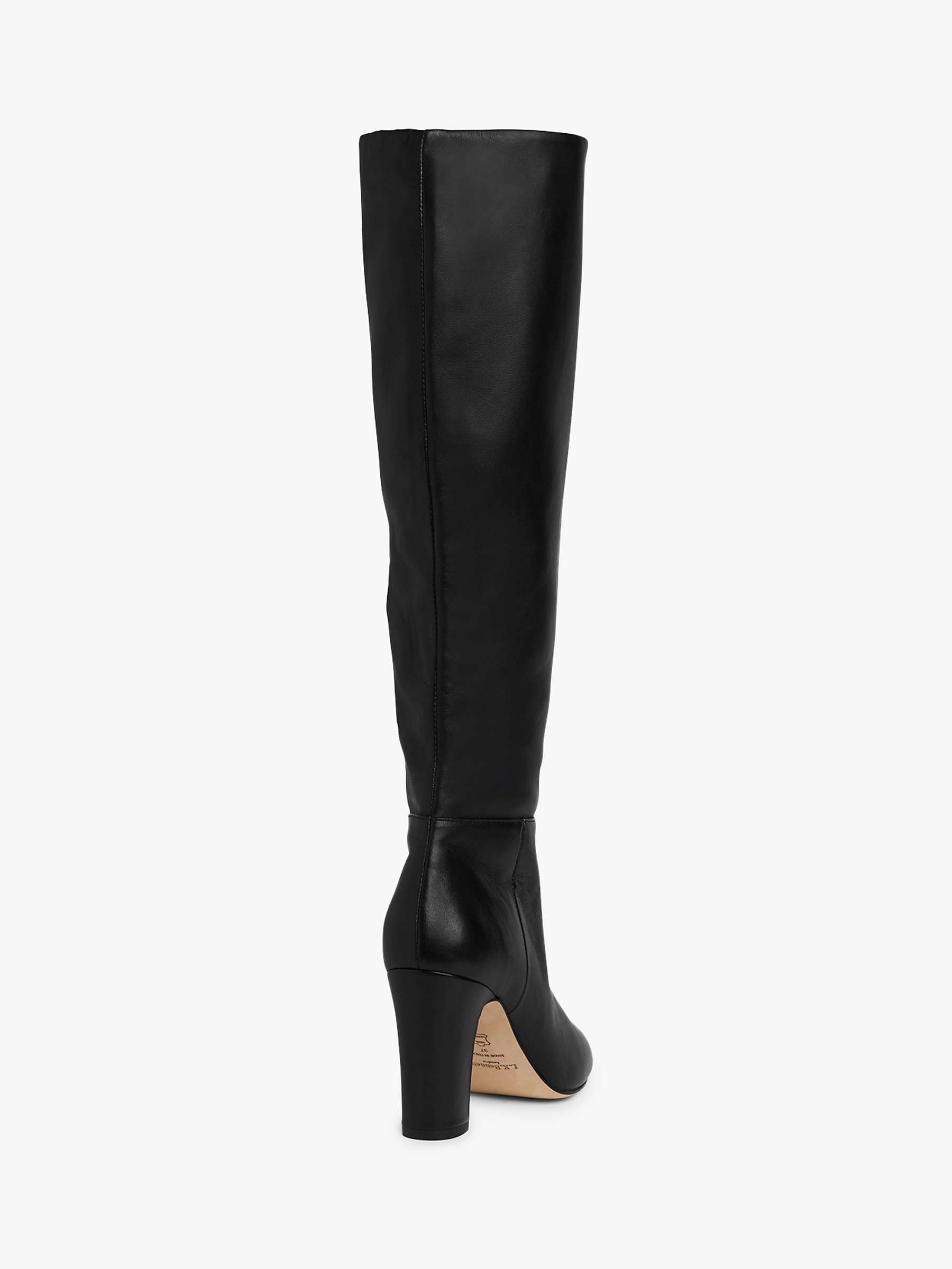 Buy L.K.Bennett Kristen Leather Knee High Boots, Black Online at johnlewis.com
