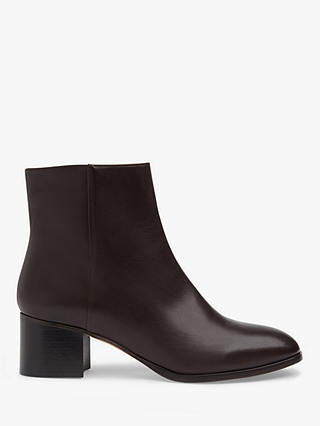 L.K.Bennett Dayna Leather Ankle Boots, Chocolate