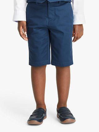 John Lewis & Partners Heirloom Collection Boys' Satin Suit Shorts, Blue