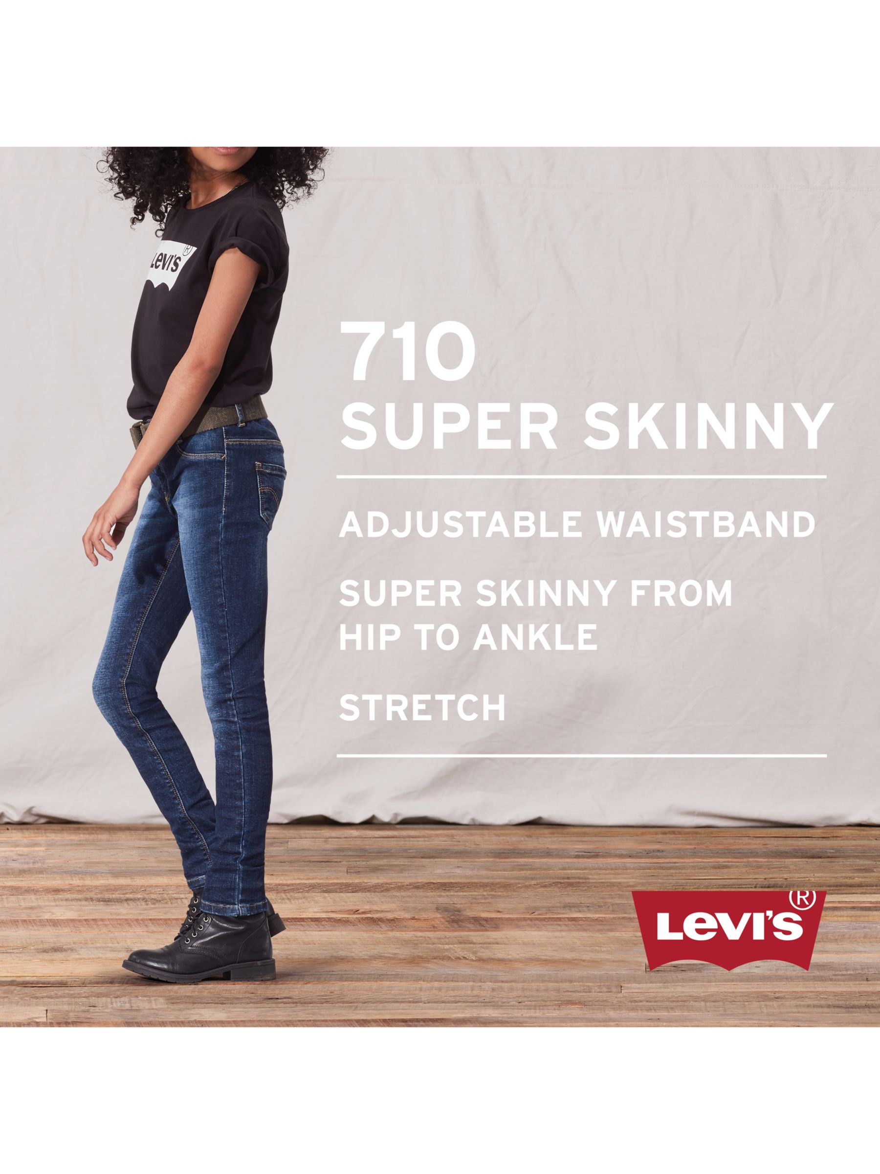 levi's 710 super skinny dark blue