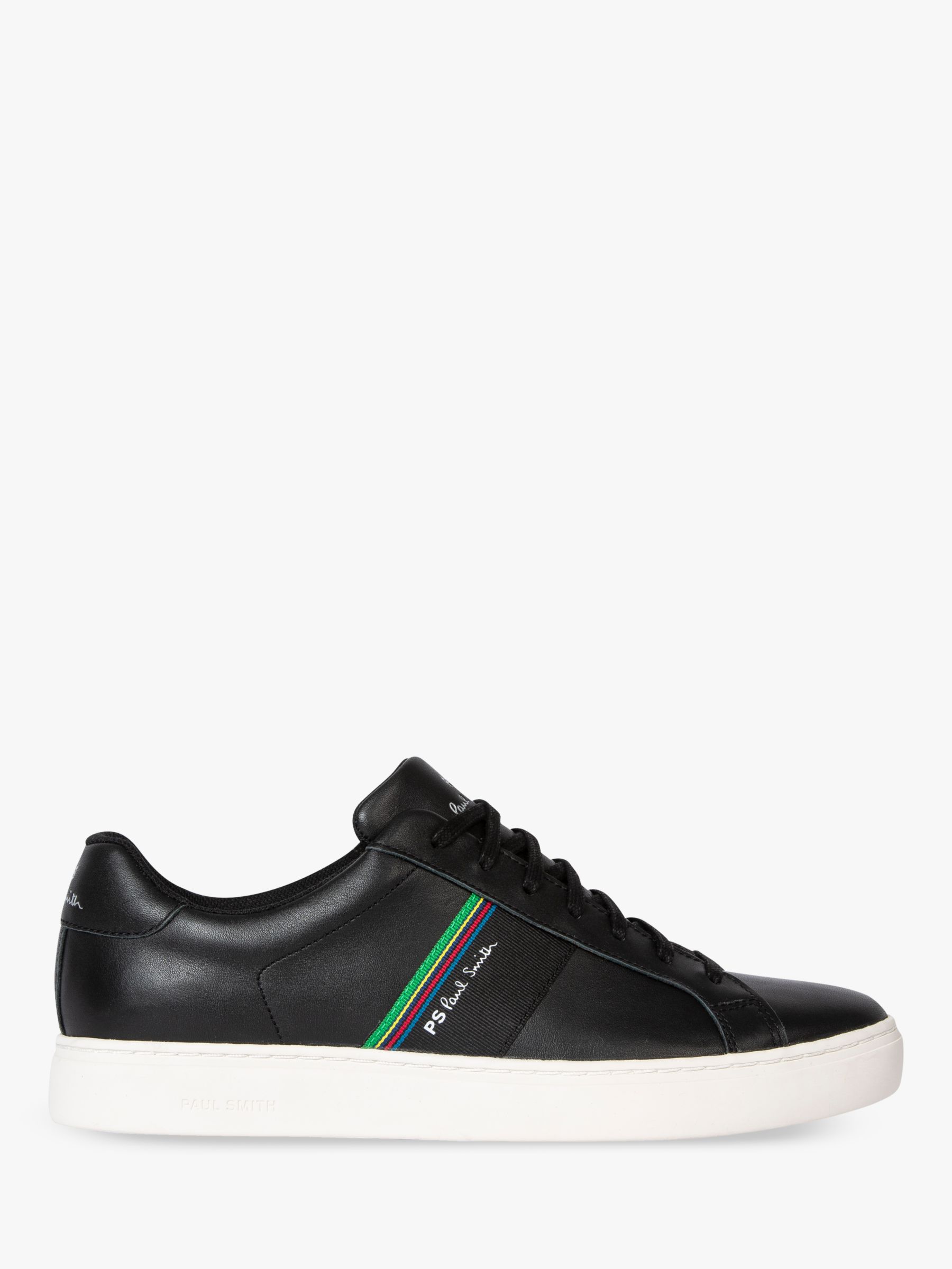 PS Paul Smith Rex Leather Trainers, Black at John Lewis & Partners