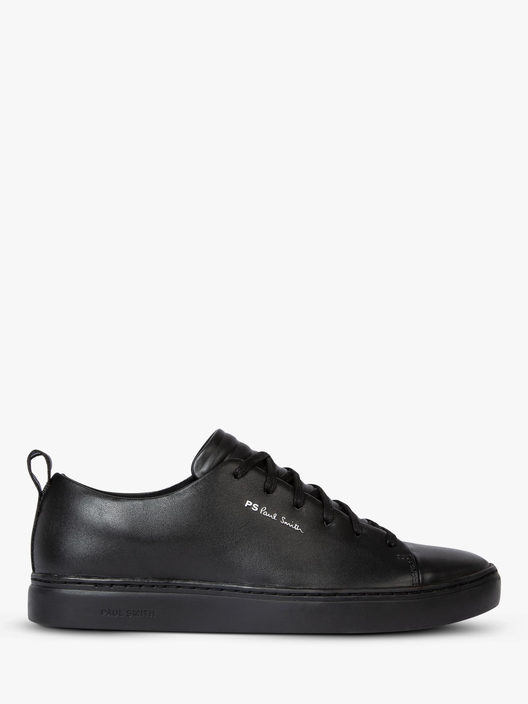 PS Paul Smith Lee Leather Trainers, Black at John Lewis & Partners
