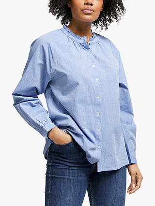 Collection WEEKEND by John Lewis Raglan Chambray Cotton Shirt, Soft Blue