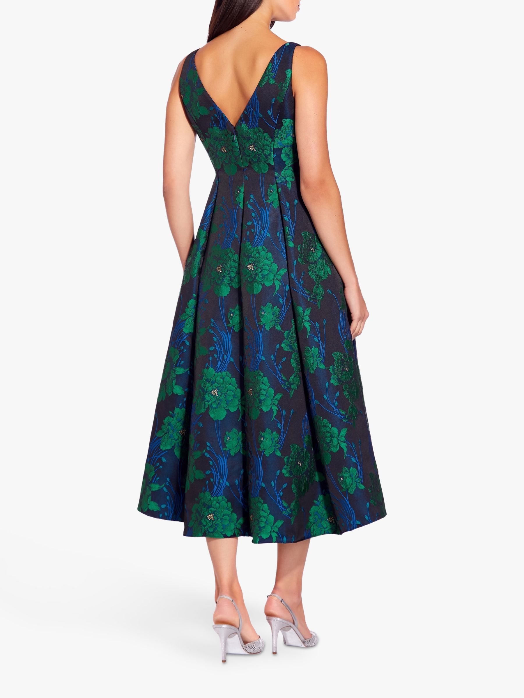 Adrianna Papell Charmed Floral Dress, Green/Multi