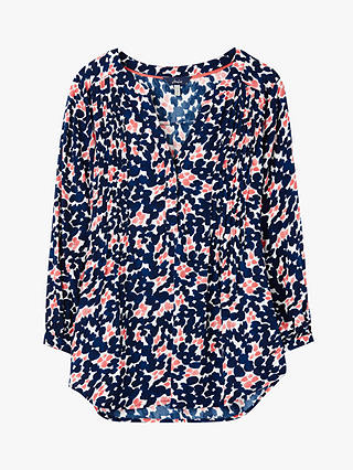 Joules Rosamund Floral Print Blouse, Inky Lilypads