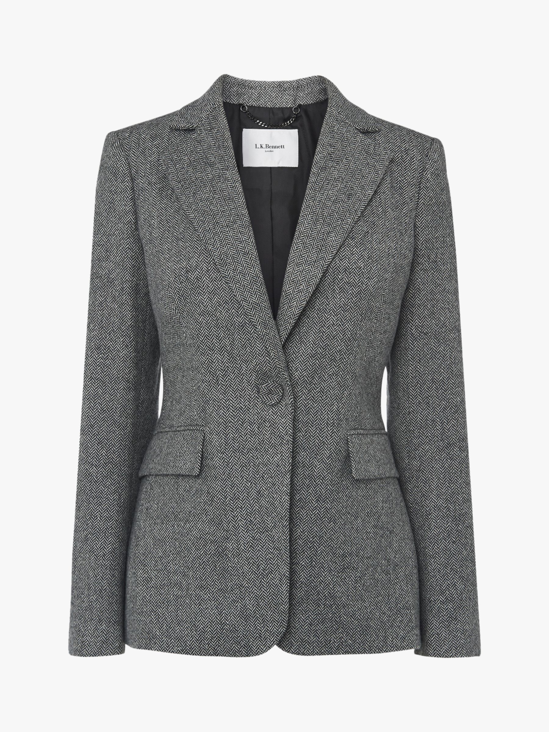 L.K.Bennett Frances Wool Jacket, Grey
