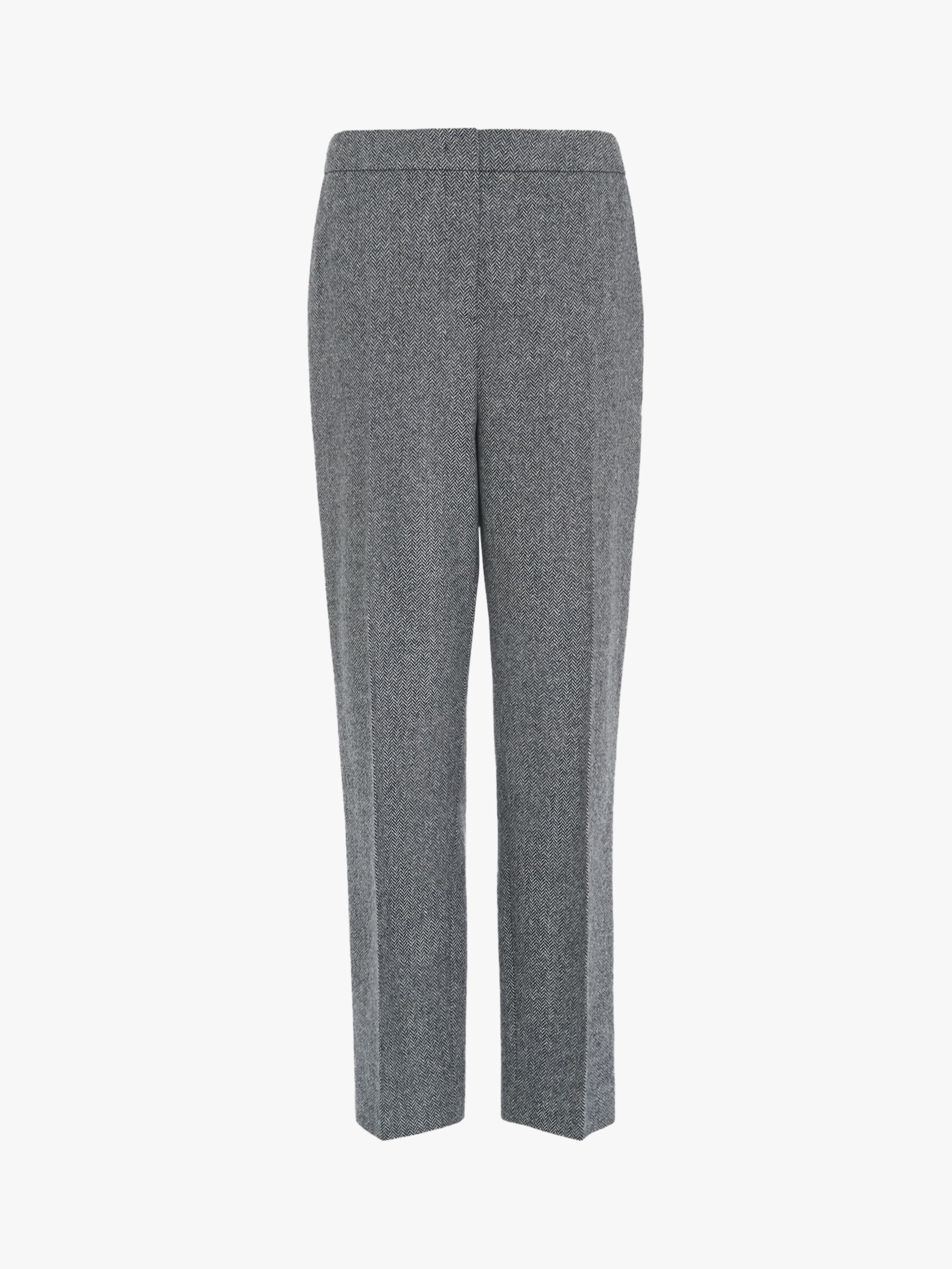 L.K.Bennett Frances Slim Wool Trousers, Grey at John Lewis & Partners