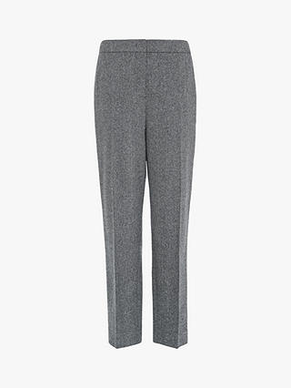 L.K.Bennett Frances Slim Wool Trousers, Grey