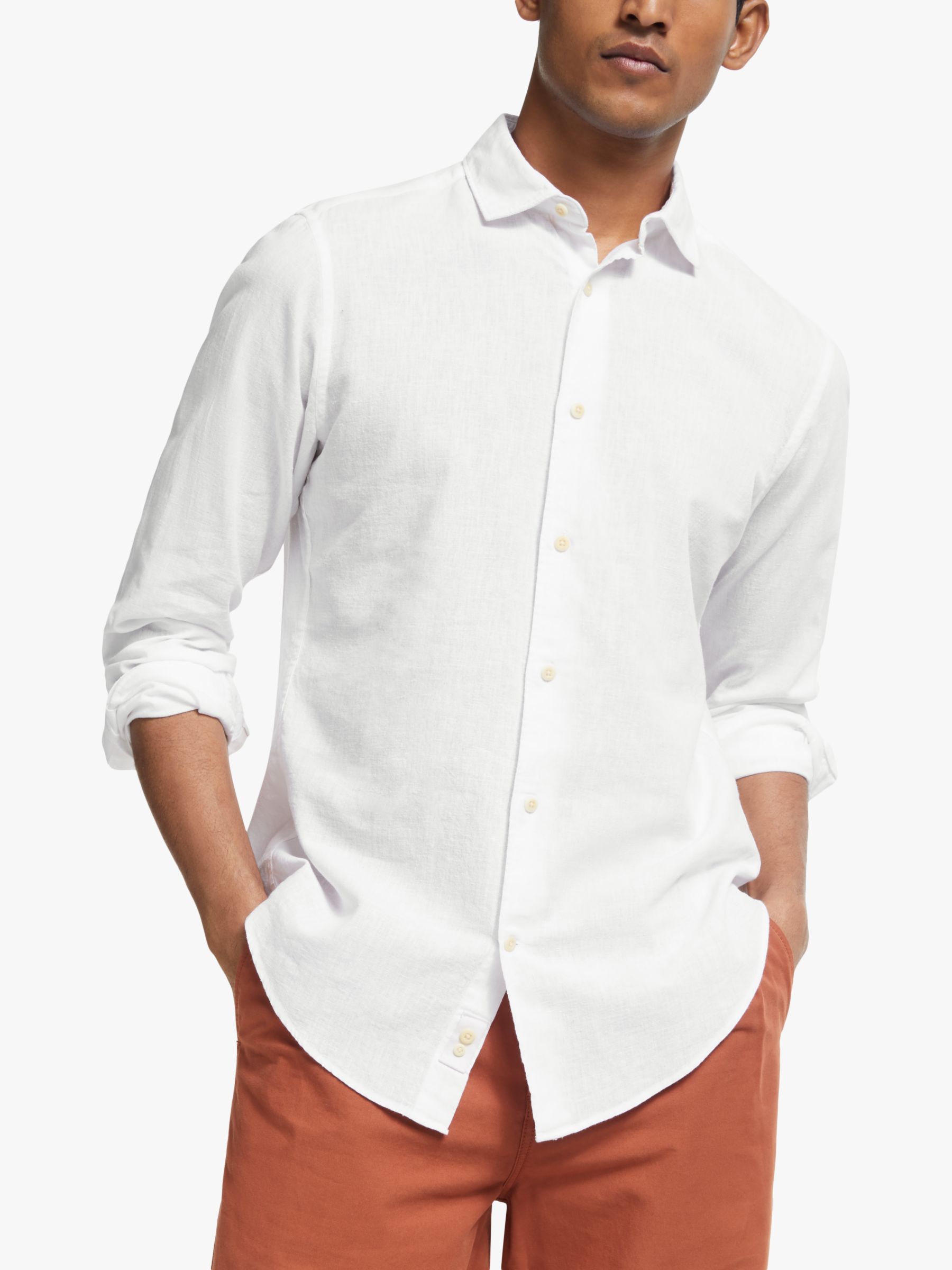 John Lewis & Partners Regular Fit Linen Shirt