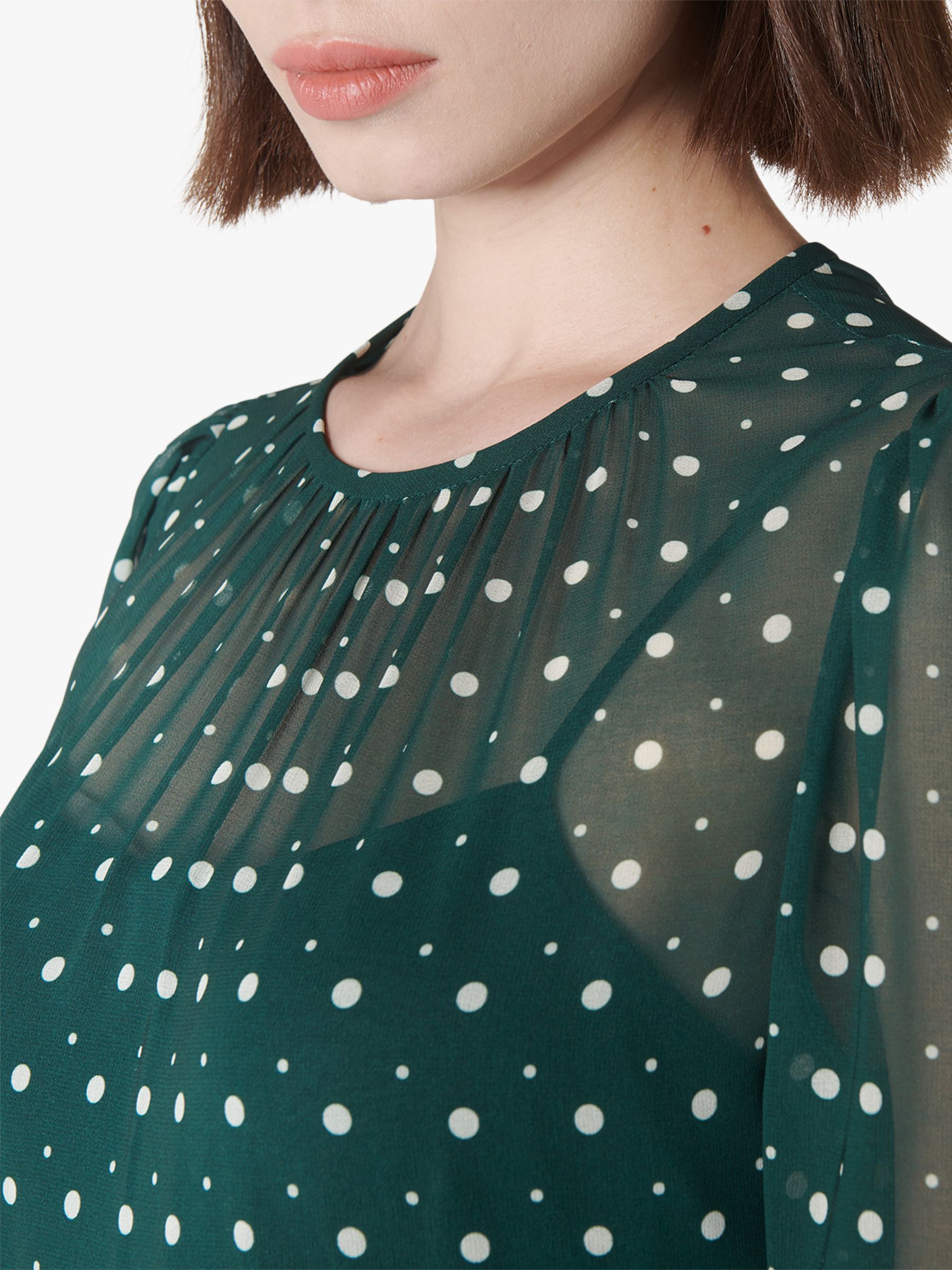 L K Bennett Avery Dress Pri Green Polka At John Lewis Partners