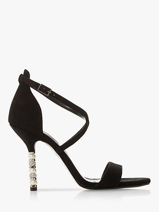 Dune Malibu Embellished Stiletto Heel Sandals, Black