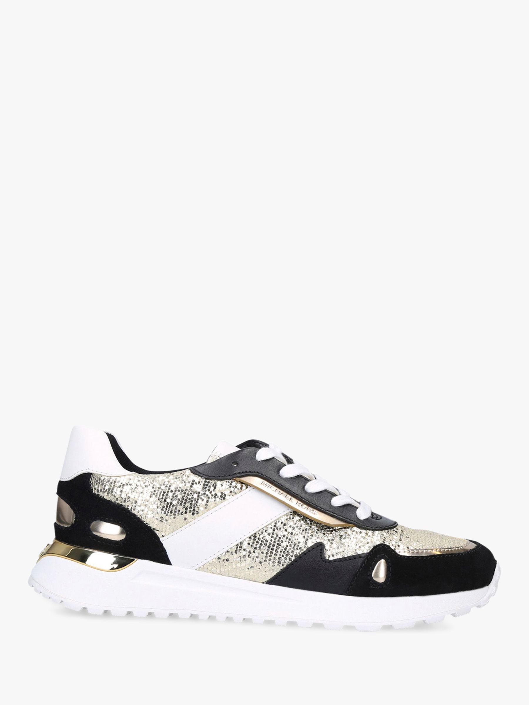 MICHAEL Michael Kors Monroe Lace Up Trainers, Gold at John Lewis & Partners