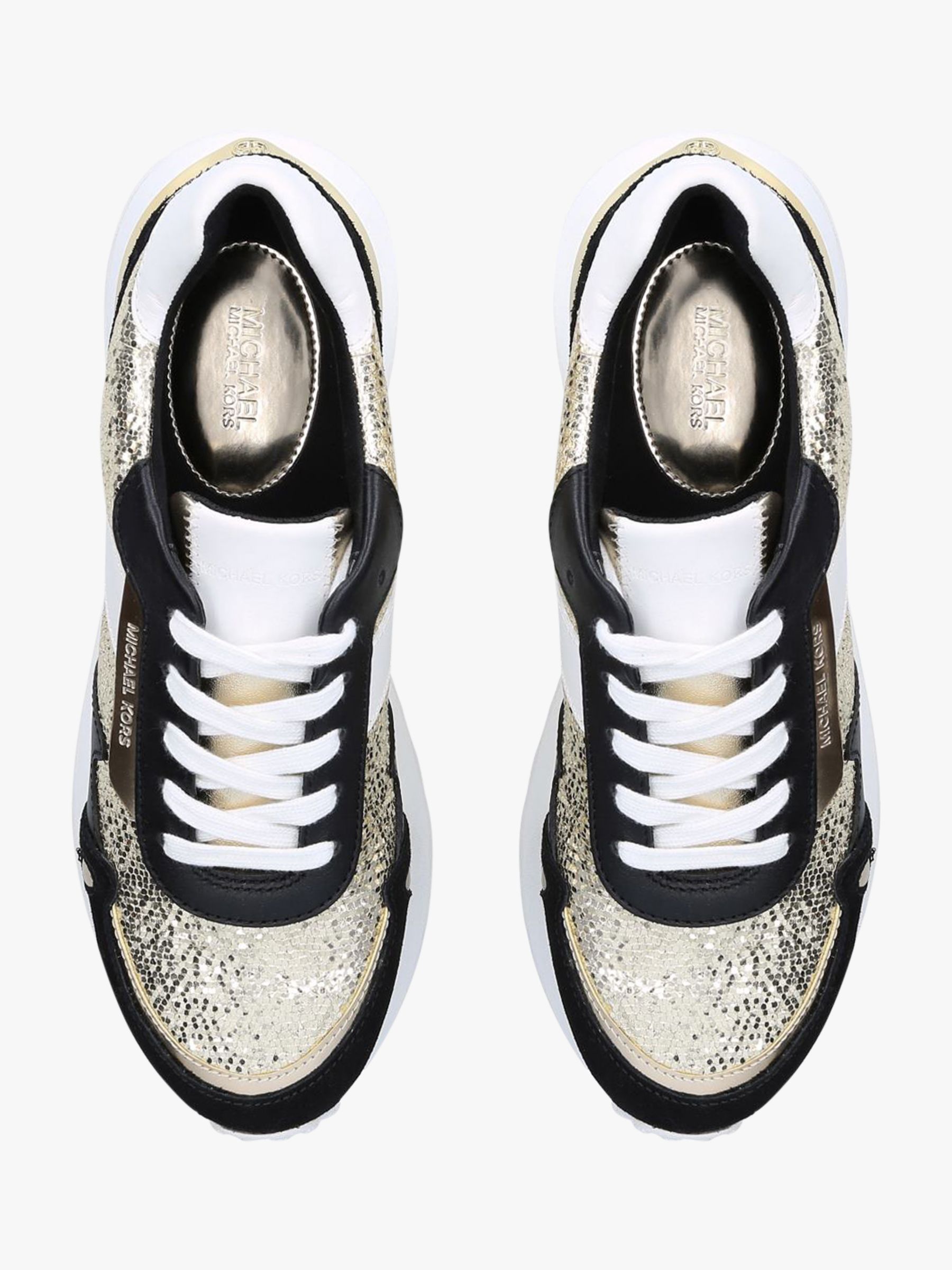 michael kors black and gold trainers