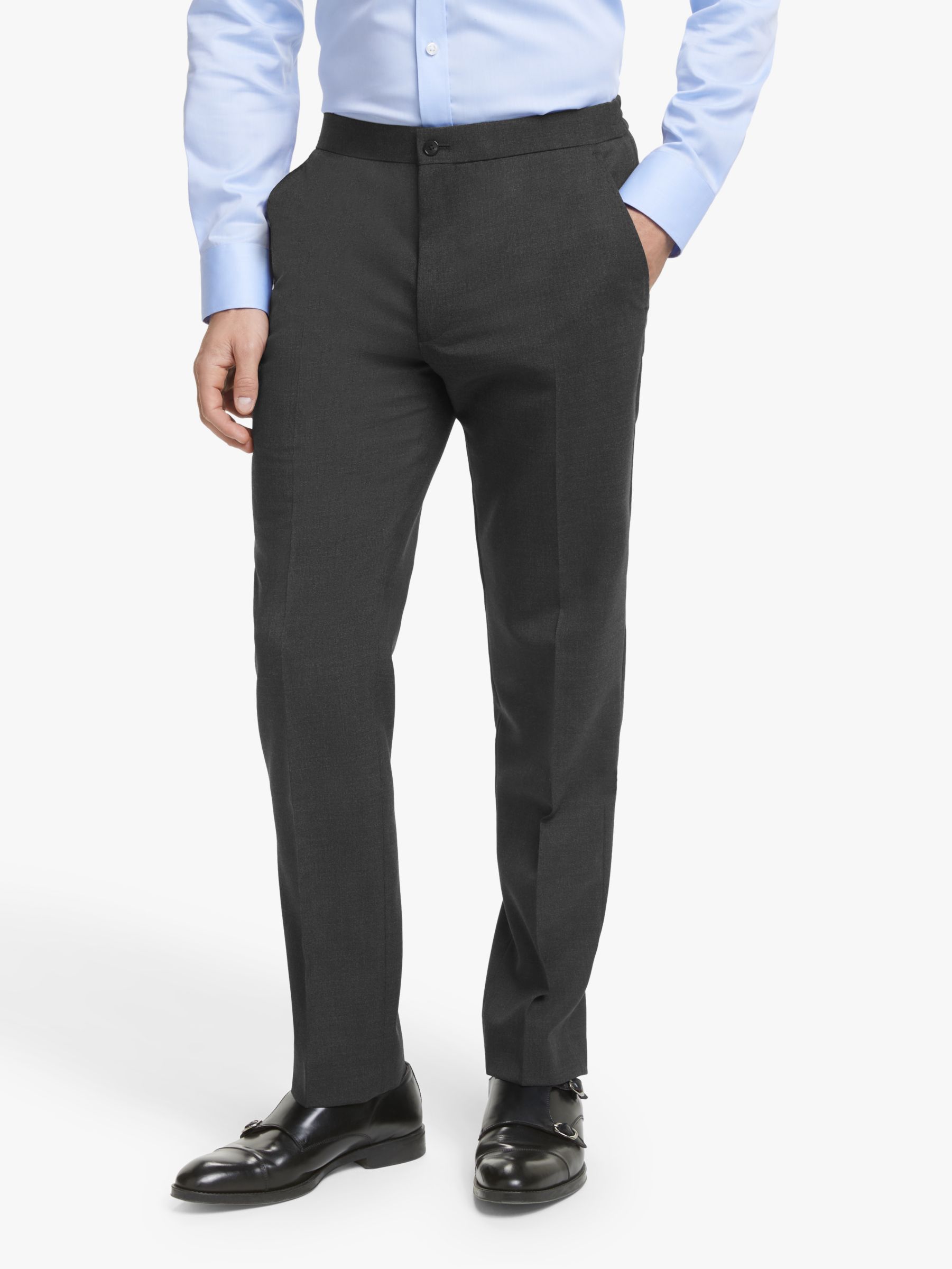 John Lewis & Partners Wool Travel Suit Trousers, Charcoal