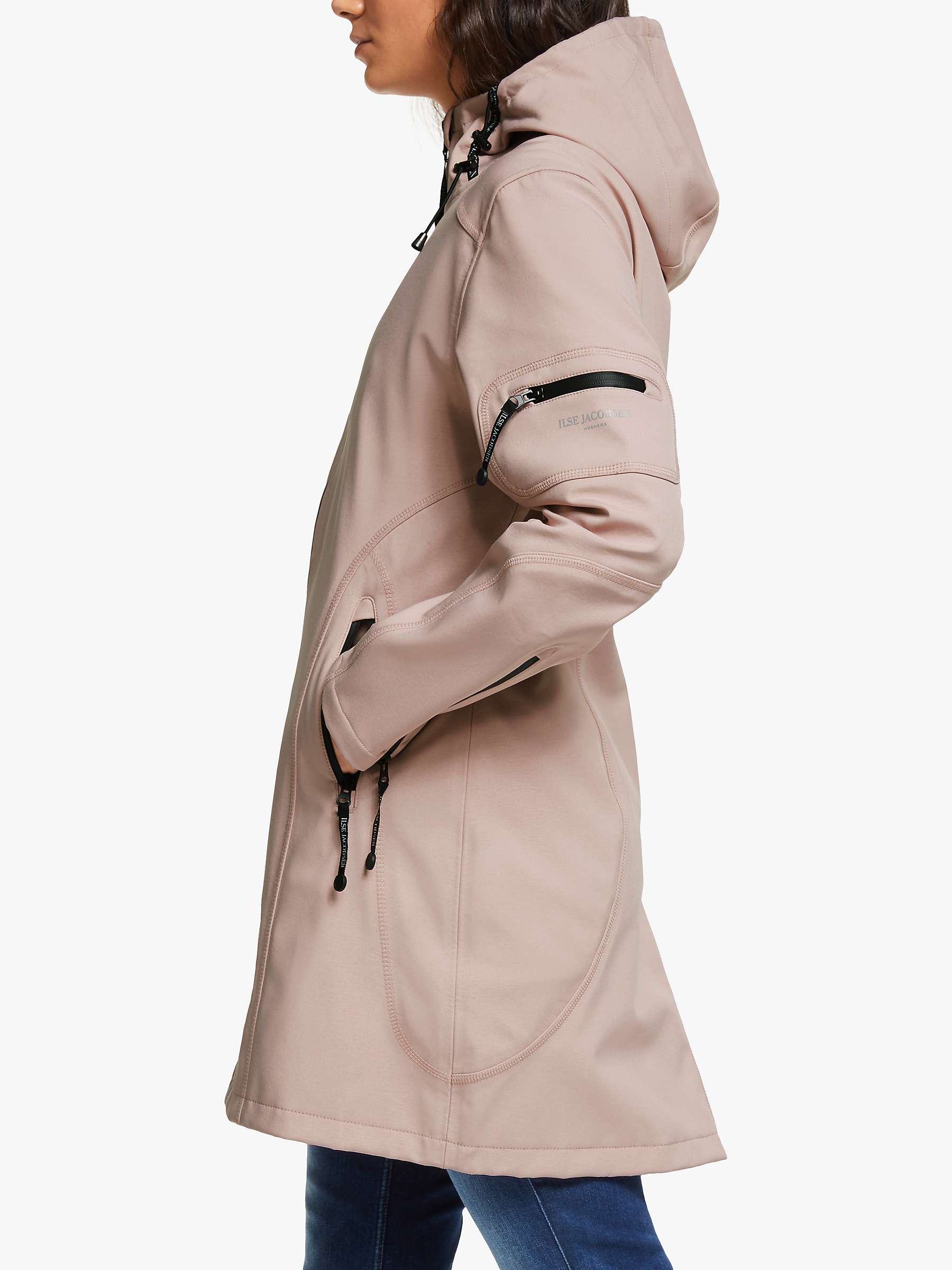 Buy Ilse Jacobsen Hornbæk 3/4 Length Raincoat, Adobe Rose Online at johnlewis.com