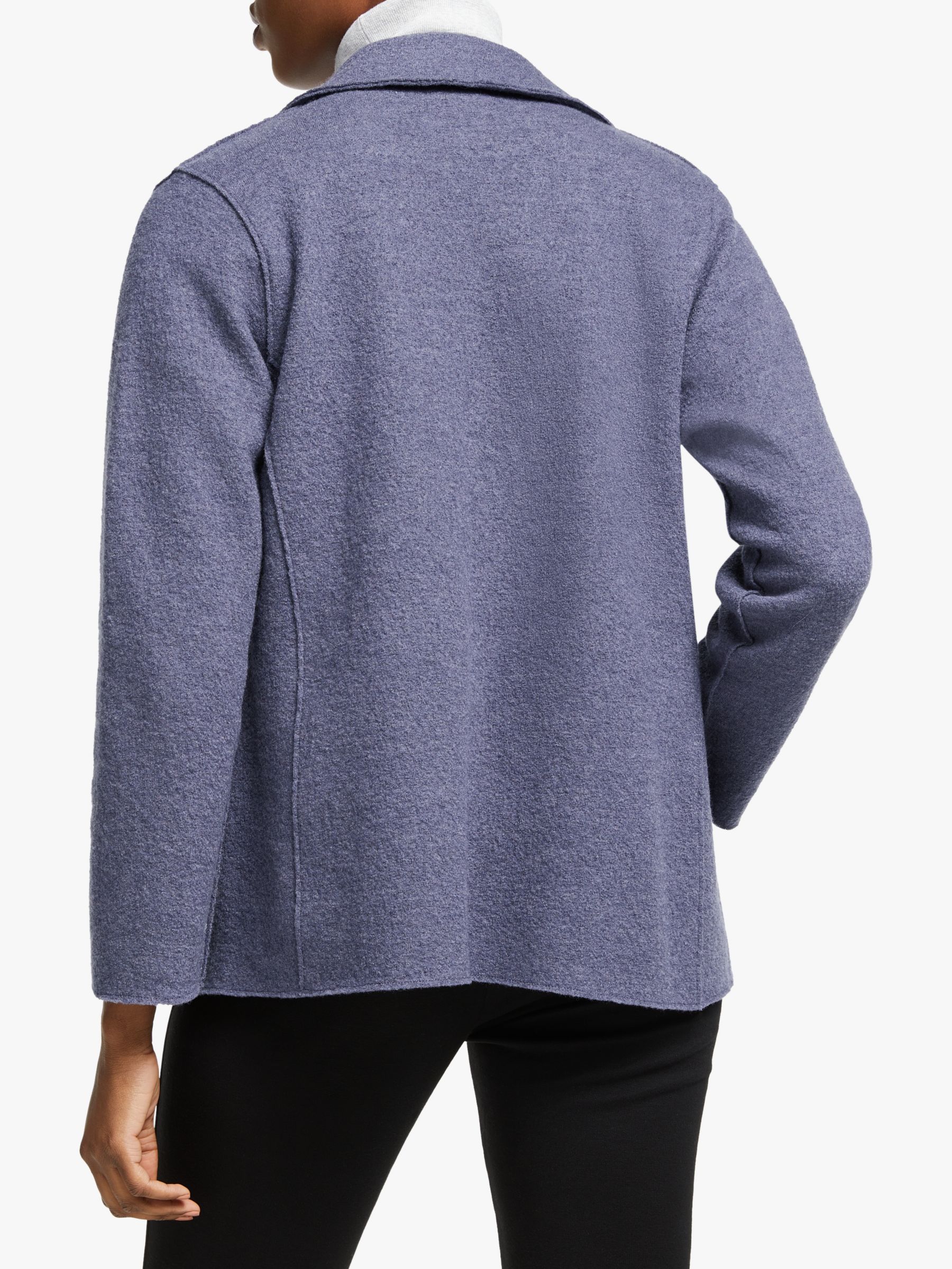 EILEEN FISHER Boiled Wool Jacket, Blue Shale at John Lewis & Partners