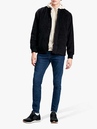 Levi's Quilted Corduroy Deck Bomber Jacket, Mineral Black