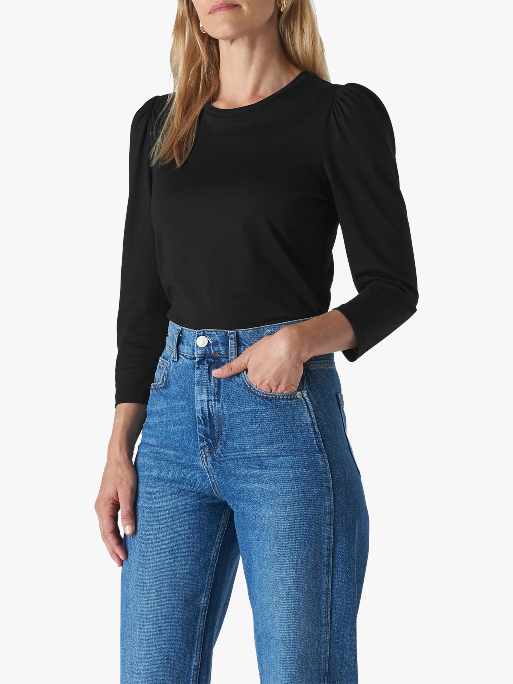 Whistles Puff Sleeve Top