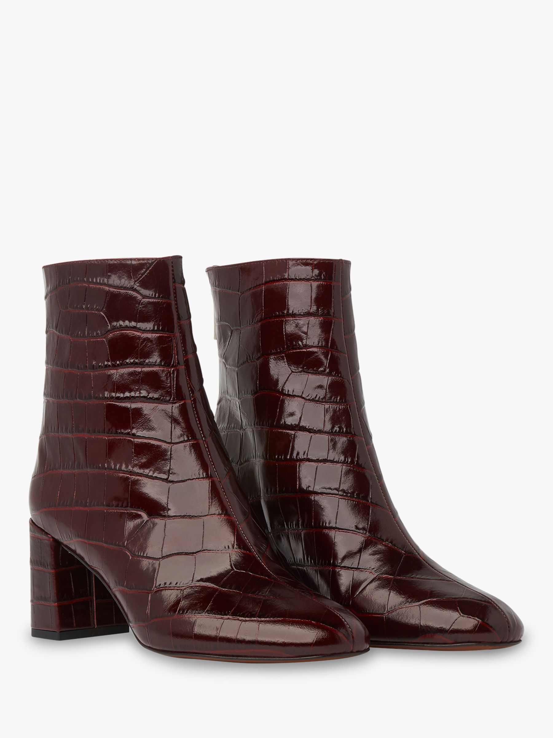 croc burgundy boots