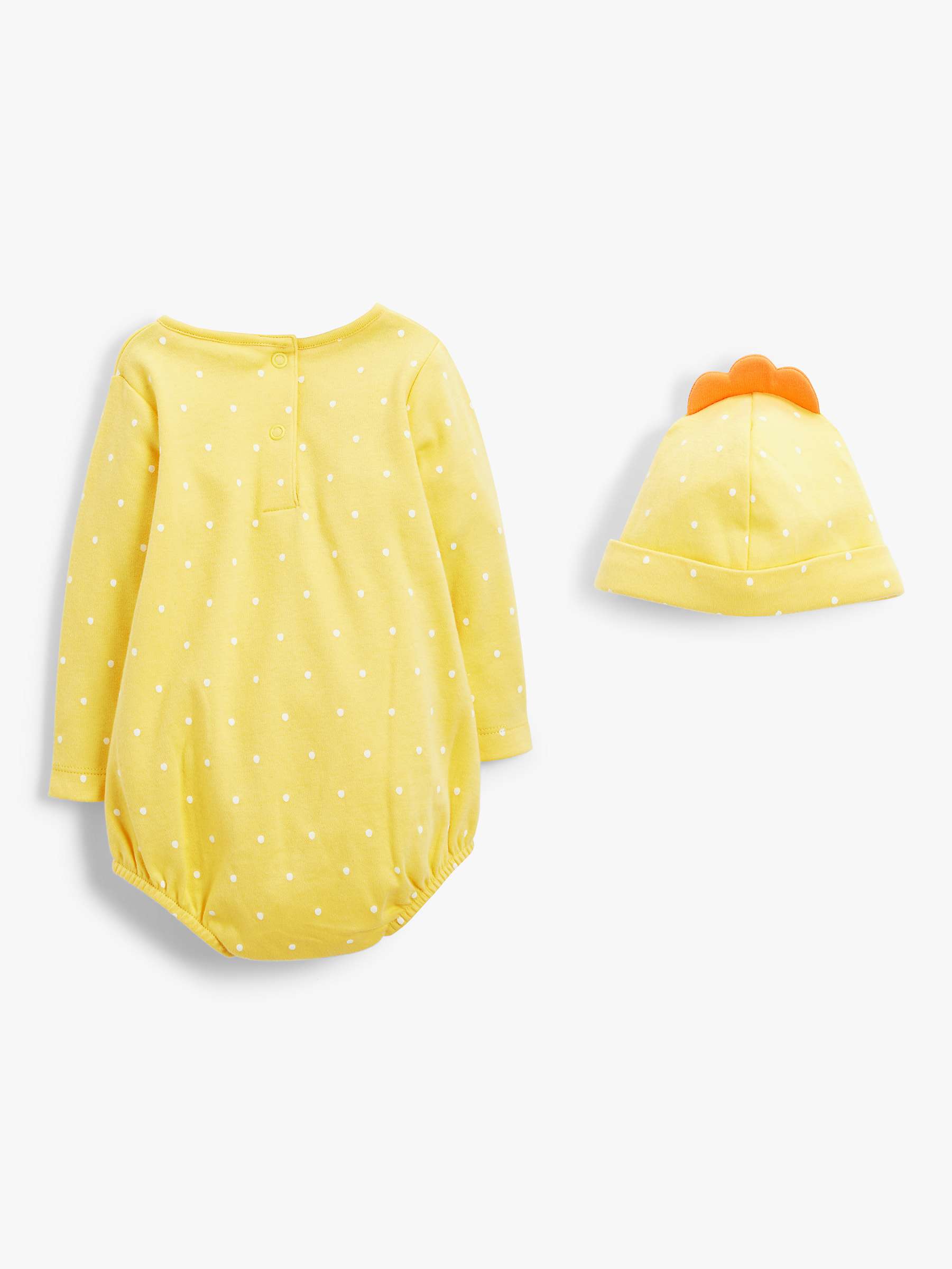 Buy John Lewis Baby Organic Cotton Chick Romper, Hat & Socks Set, Yellow Online at johnlewis.com
