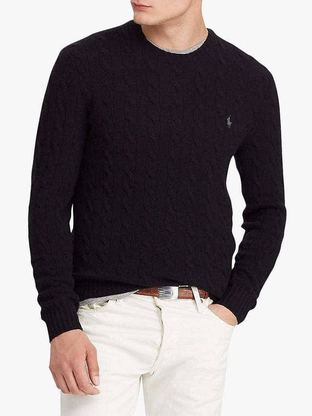 Polo Ralph Lauren Cable Knit Wool Blend Jumper at John Lewis & Partners