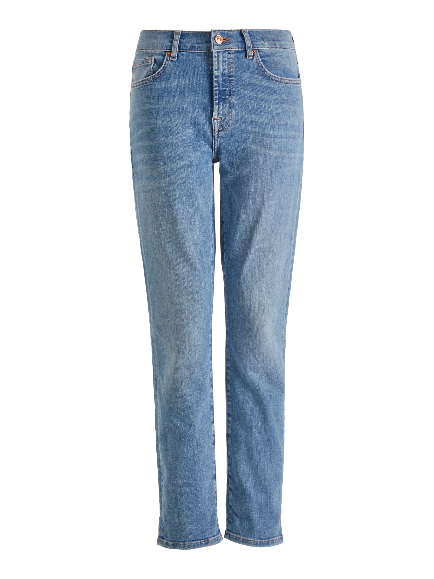 7 For All Mankind Relaxed Skinny Slim Illusion Jeans, Departed Light Blue