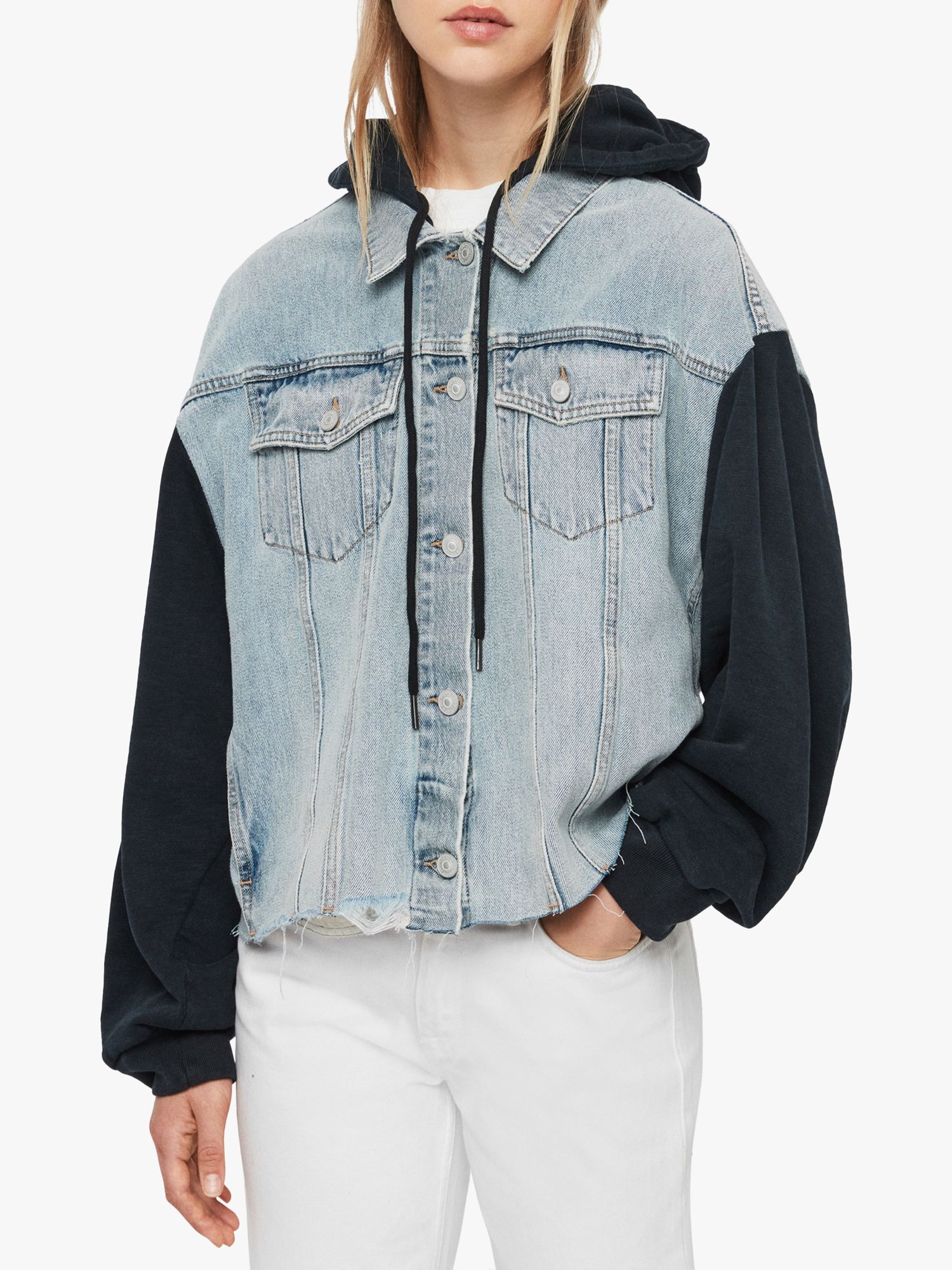 hooded denim jacket womens