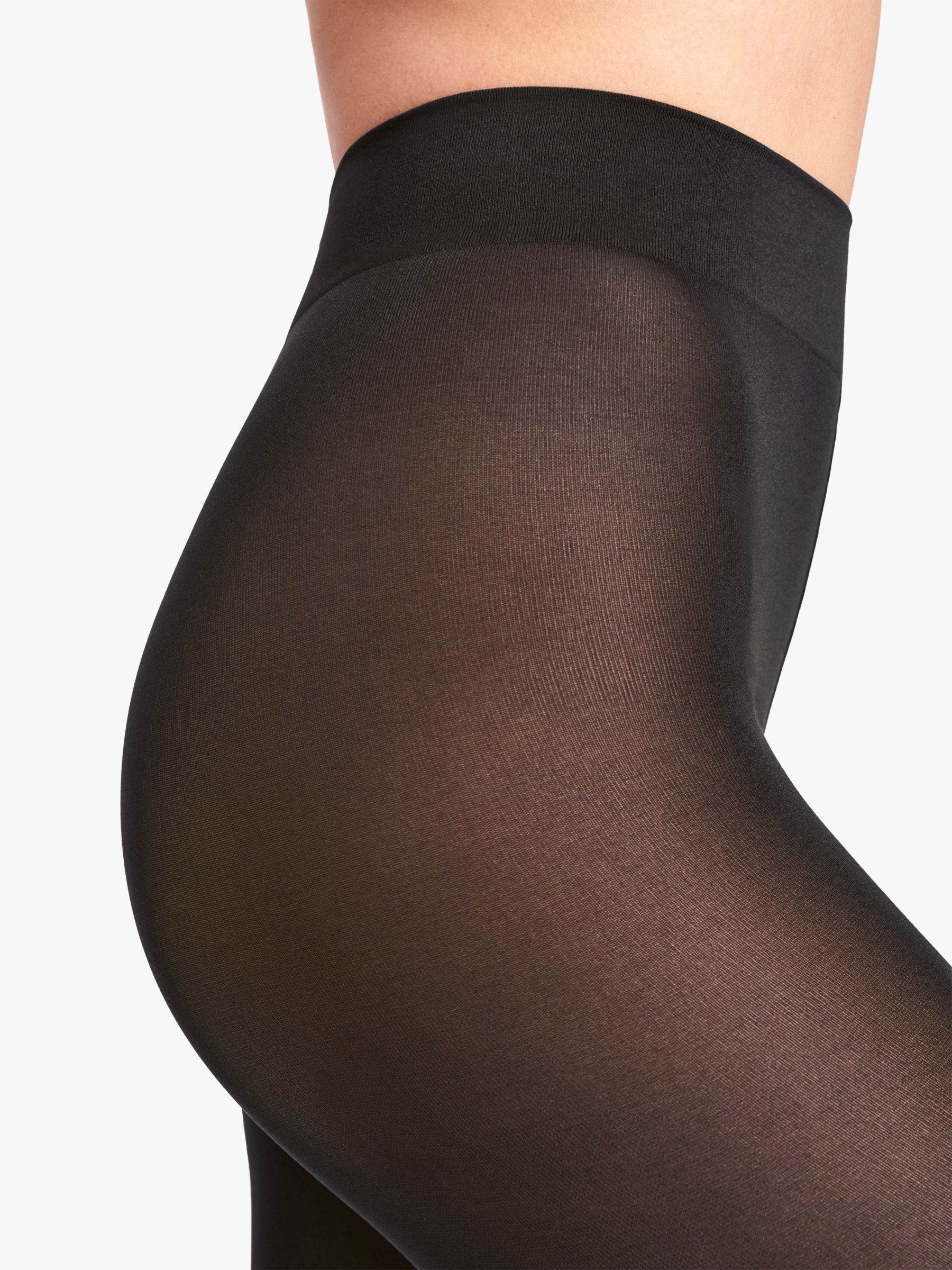 Wolford Velvet de Luxe 66 Opaque Tights, Black at John Lewis & Partners