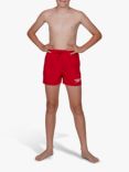 Speedo Boys' Essentials 13" Swim Shorts, Red