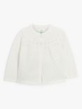 John Lewis Baby Pointelle Cotton Cardigan, Cream