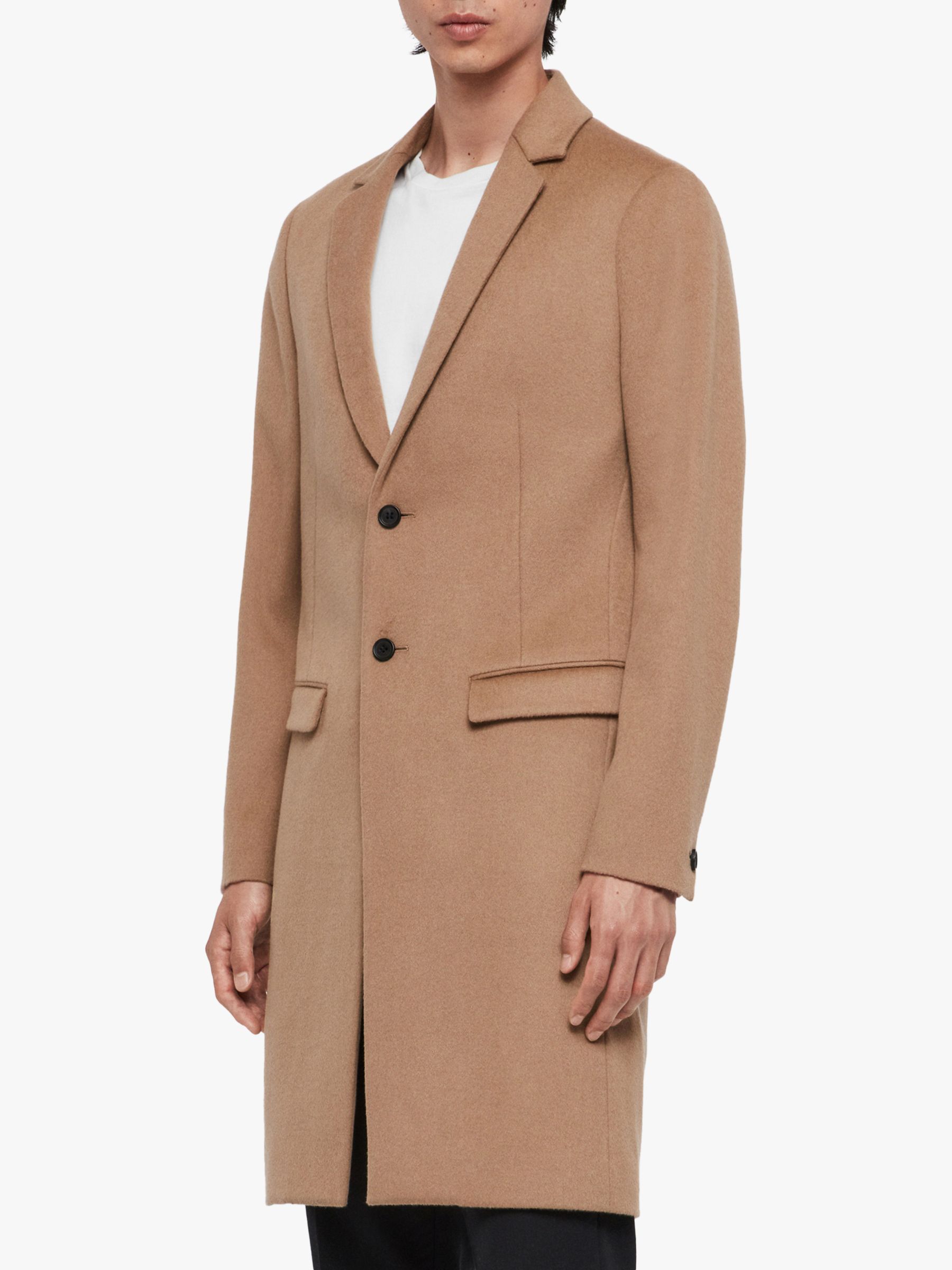 AllSaints Birdstow Coat, Camel Brown, 34R