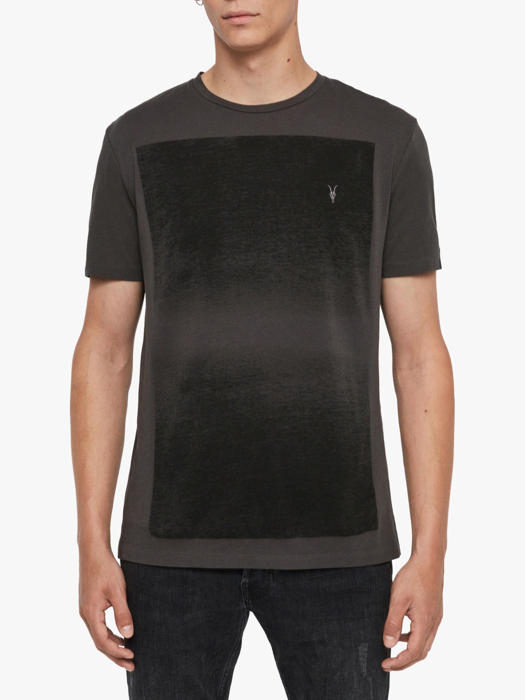 AllSaints Rufus Gradient Block T-Shirt, Washed Black