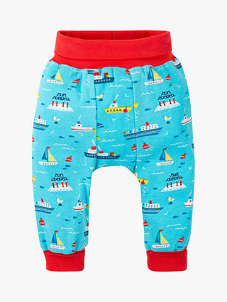 Frugi Baby GOTS Organic Cotton Boat Parsnip Trousers, Blue
