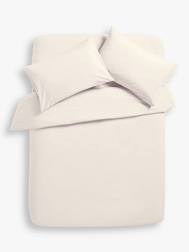 John Lewis & Partners Easy Care Organic Cotton Oxford Pillowcase, Cream